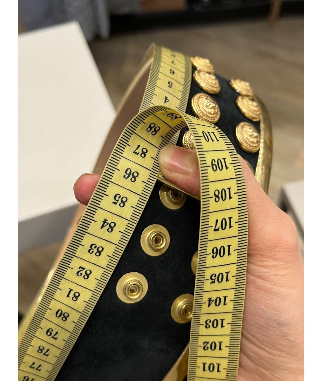 BALMAIN Черный замшевый ремень, фото 4