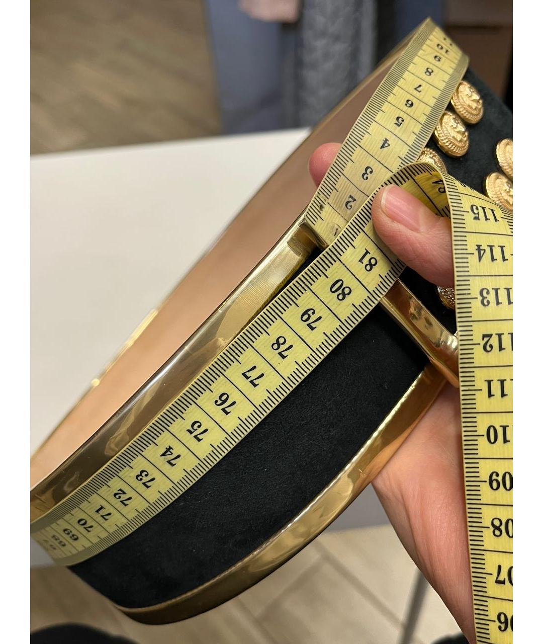 BALMAIN Черный замшевый ремень, фото 5