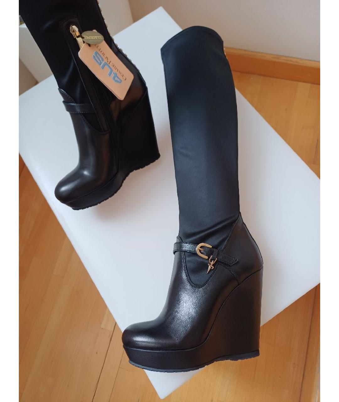 CESARE PACIOTTI Черные кожаные сапоги, фото 3