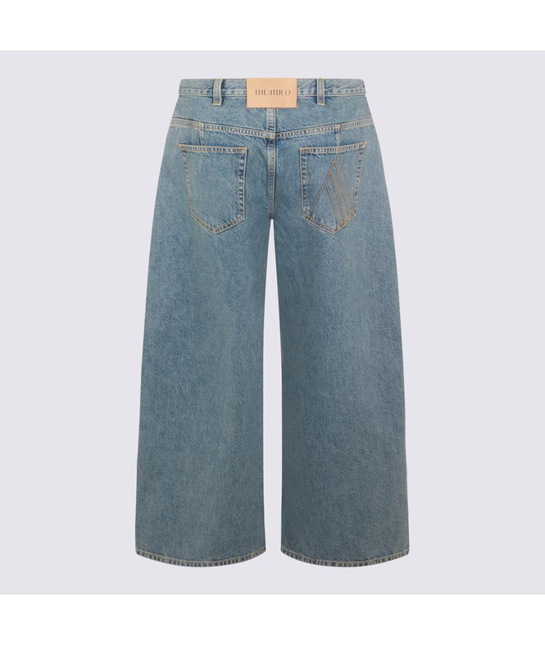 THE ATTICO Синие хлопковые прямые джинсы, фото 2