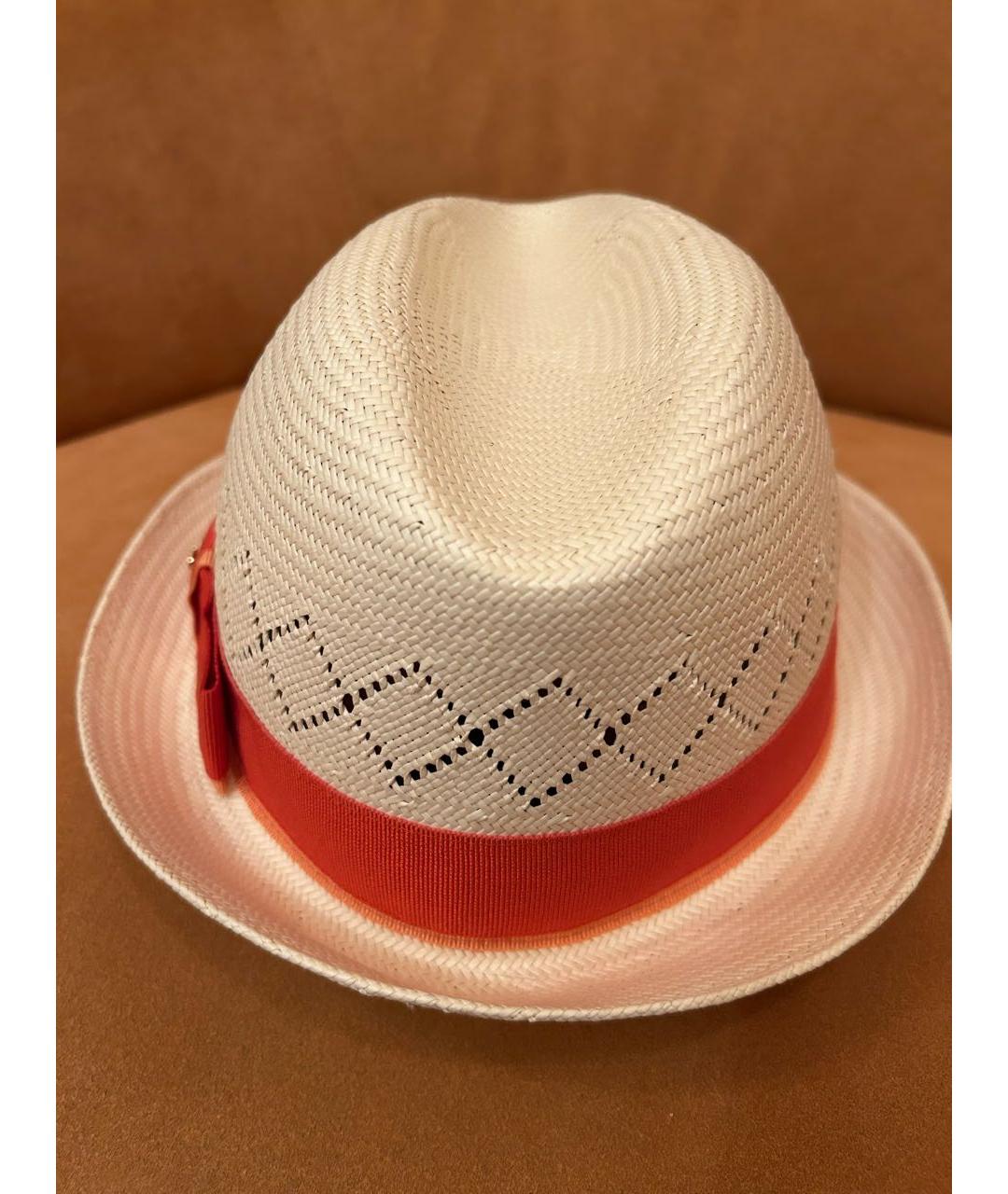 GUCCI Бежевая соломенная шляпа, фото 3