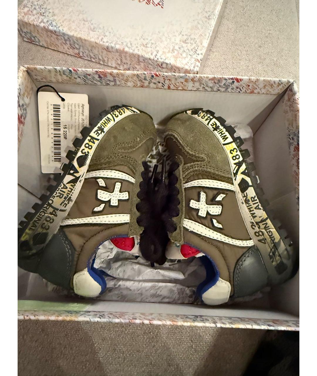 PREMIATA Хаки замшевые кеды, фото 5