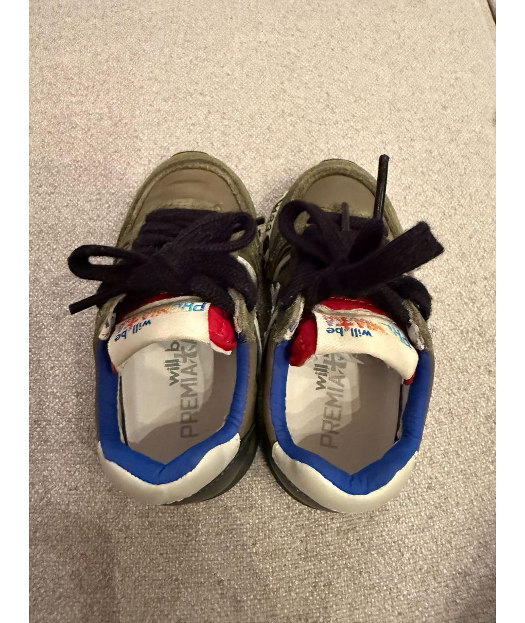 PREMIATA Хаки замшевые кеды, фото 3