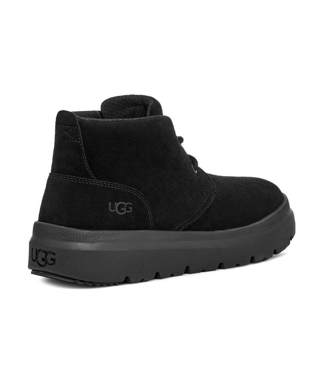 UGG AUSTRALIA Черные нубуковые высокие ботинки, фото 5