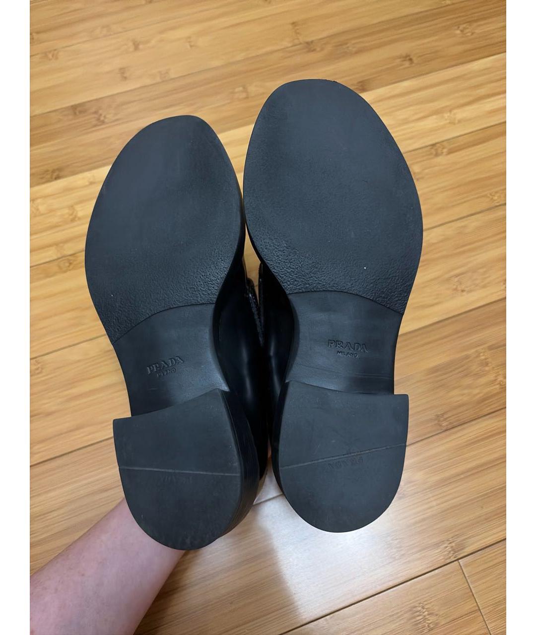 PRADA Черные лоферы из лакированной кожи, фото 5