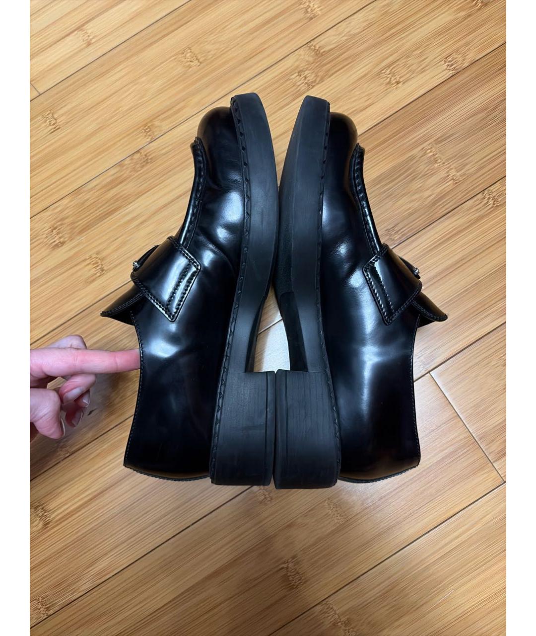 PRADA Черные лоферы из лакированной кожи, фото 6