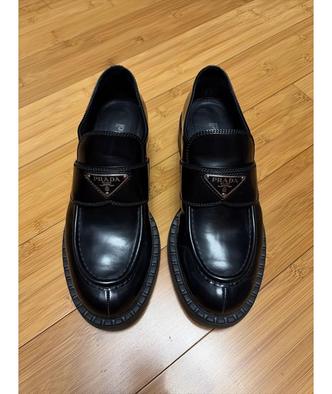 PRADA Черные лоферы из лакированной кожи, фото 2