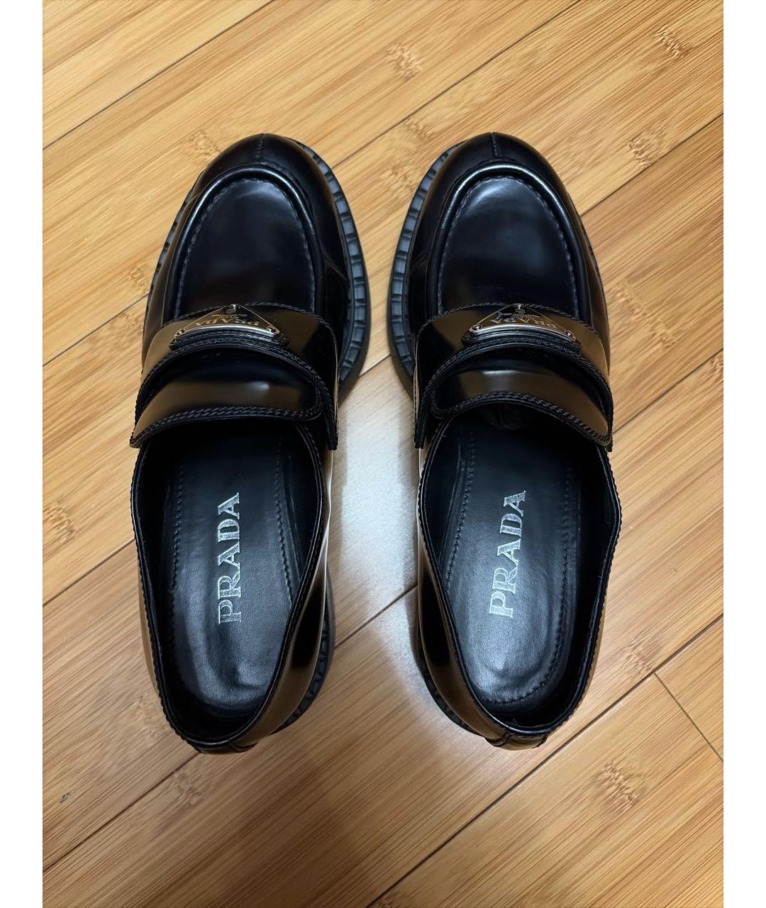 PRADA Черные лоферы из лакированной кожи, фото 3