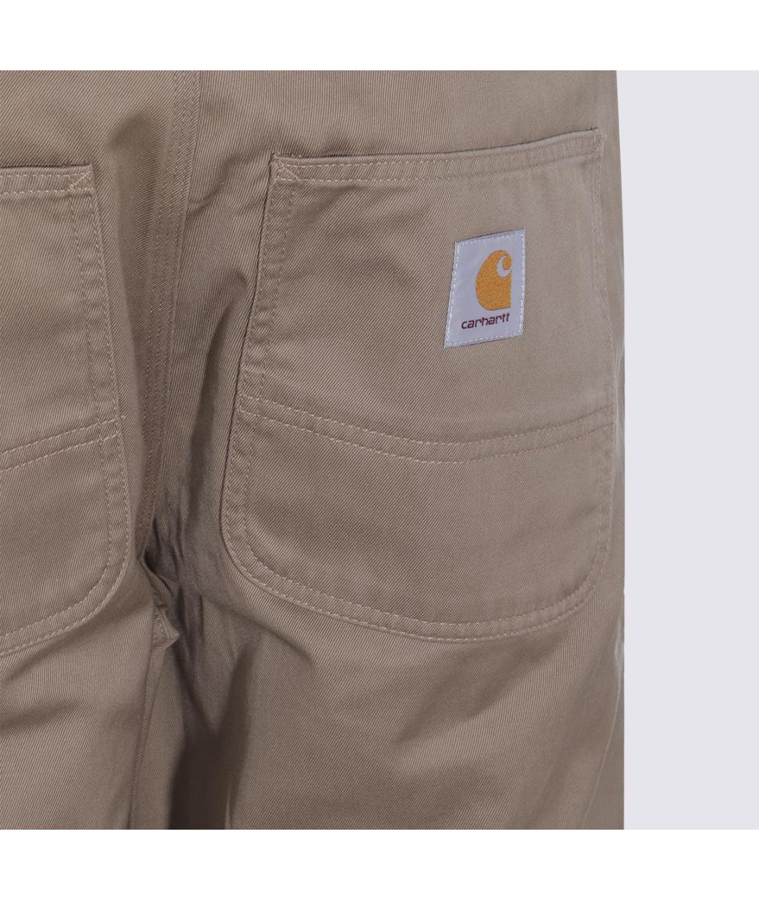 CARHARTT WIP Бежевые хлопковые повседневные брюки, фото 4