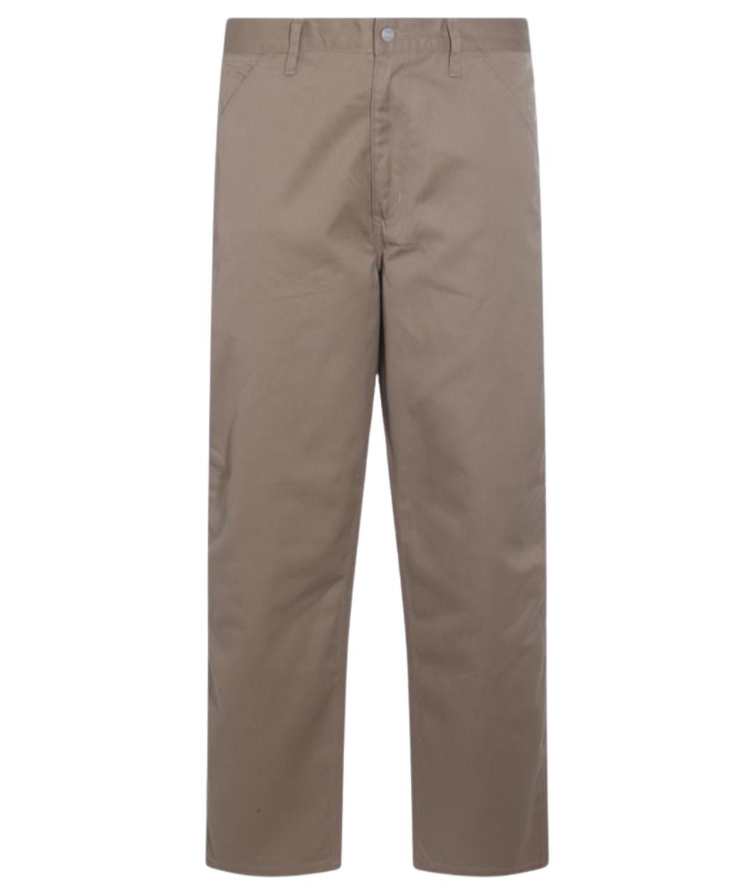 CARHARTT WIP Бежевые хлопковые повседневные брюки, фото 1