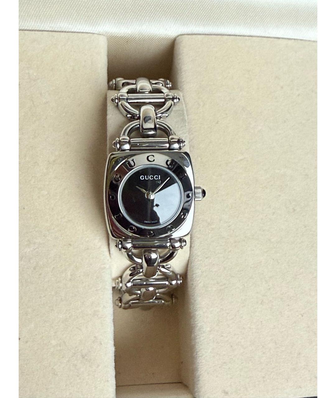 GUCCI Серебряные стальные часы, фото 4