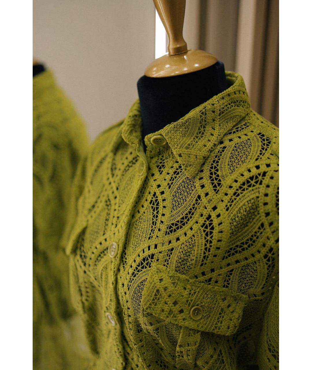 ERMANNO SCERVINO Зеленая полиэстеровая рубашка, фото 3