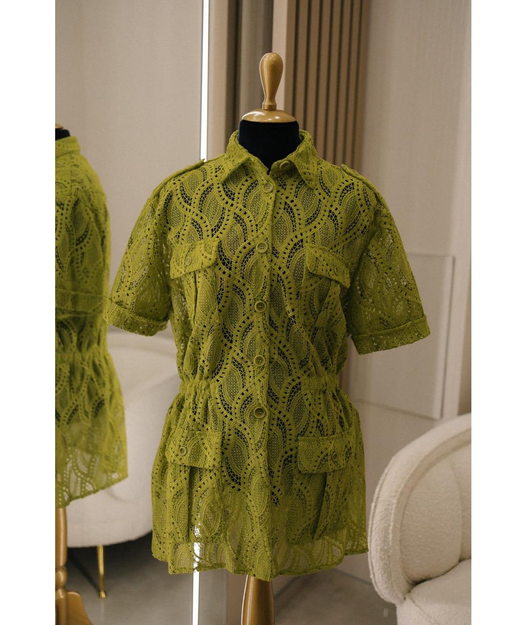 ERMANNO SCERVINO Зеленая полиэстеровая рубашка, фото 5
