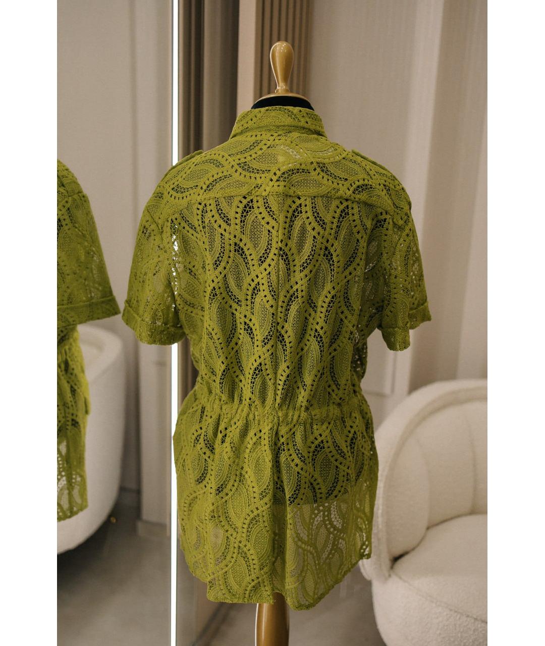 ERMANNO SCERVINO Зеленая полиэстеровая рубашка, фото 4
