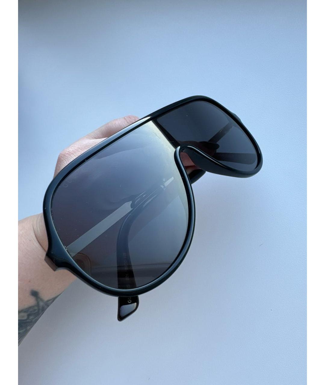 GUCCI Черные пластиковые солнцезащитные очки, фото 2