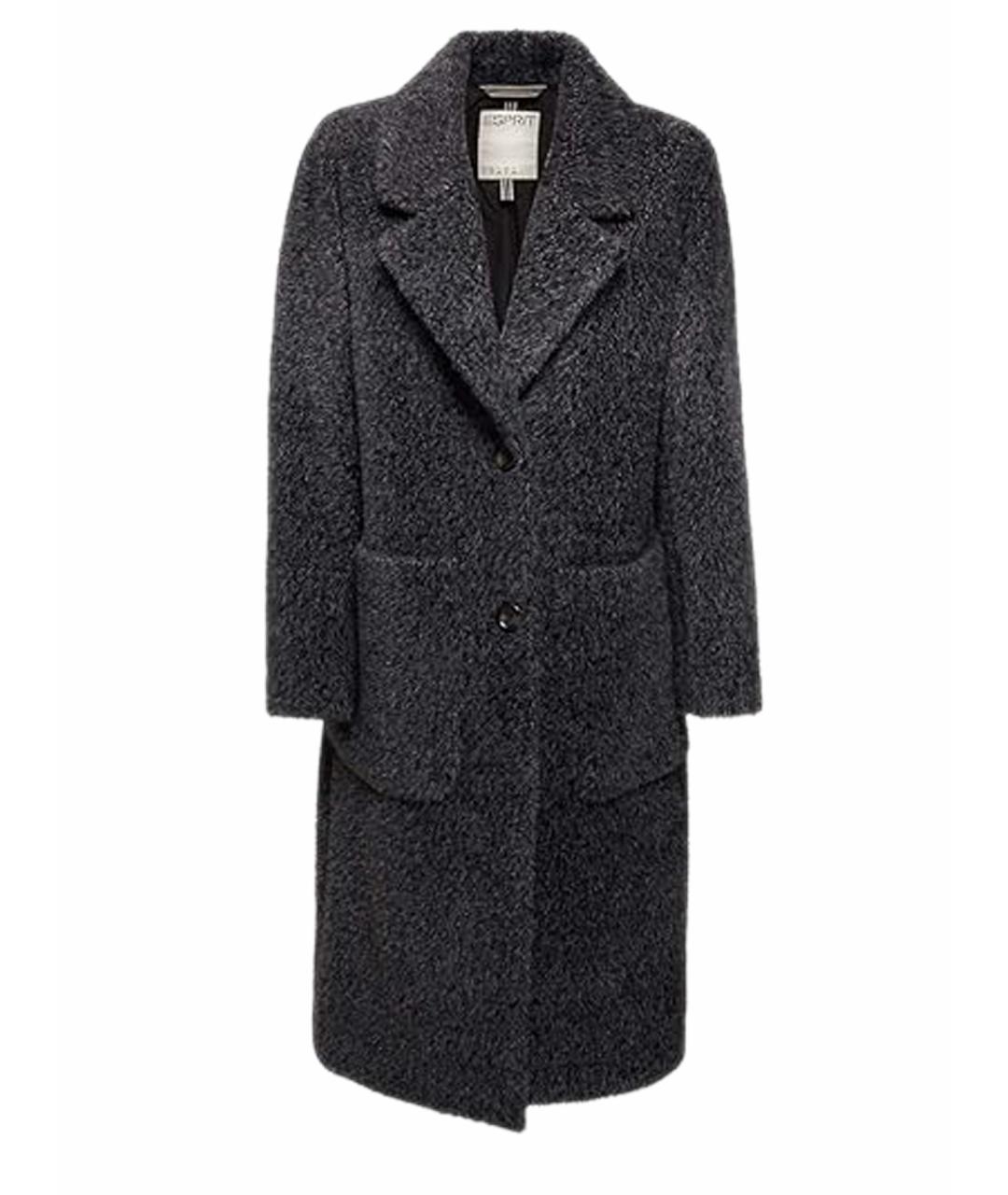 GANNI Черное полиэстеровое пальто, фото 1