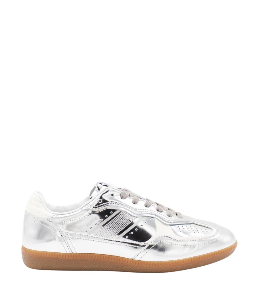 ALOHAS Серебряные кожаные кроссовки, фото 1
