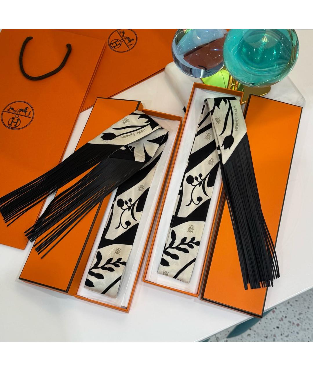 HERMES Мульти шелковый платок, фото 5