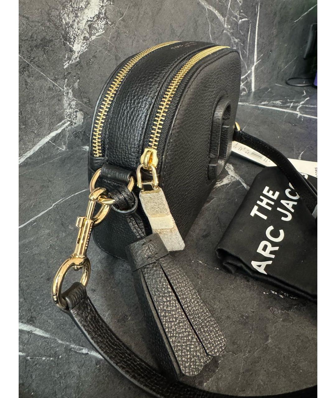 MARC JACOBS Черная кожаная сумка через плечо, фото 2