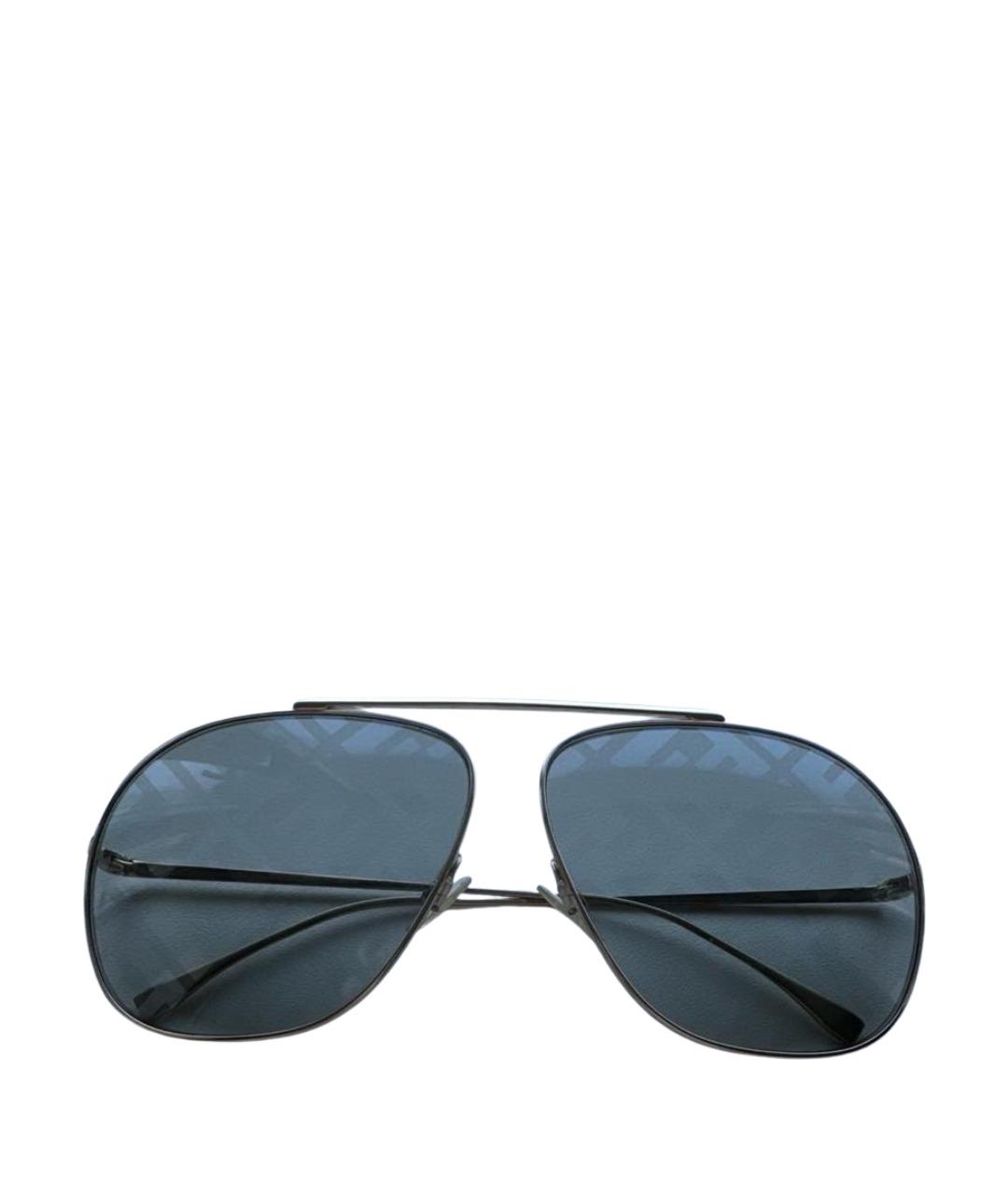 FENDI Золотые металлические солнцезащитные очки, фото 1