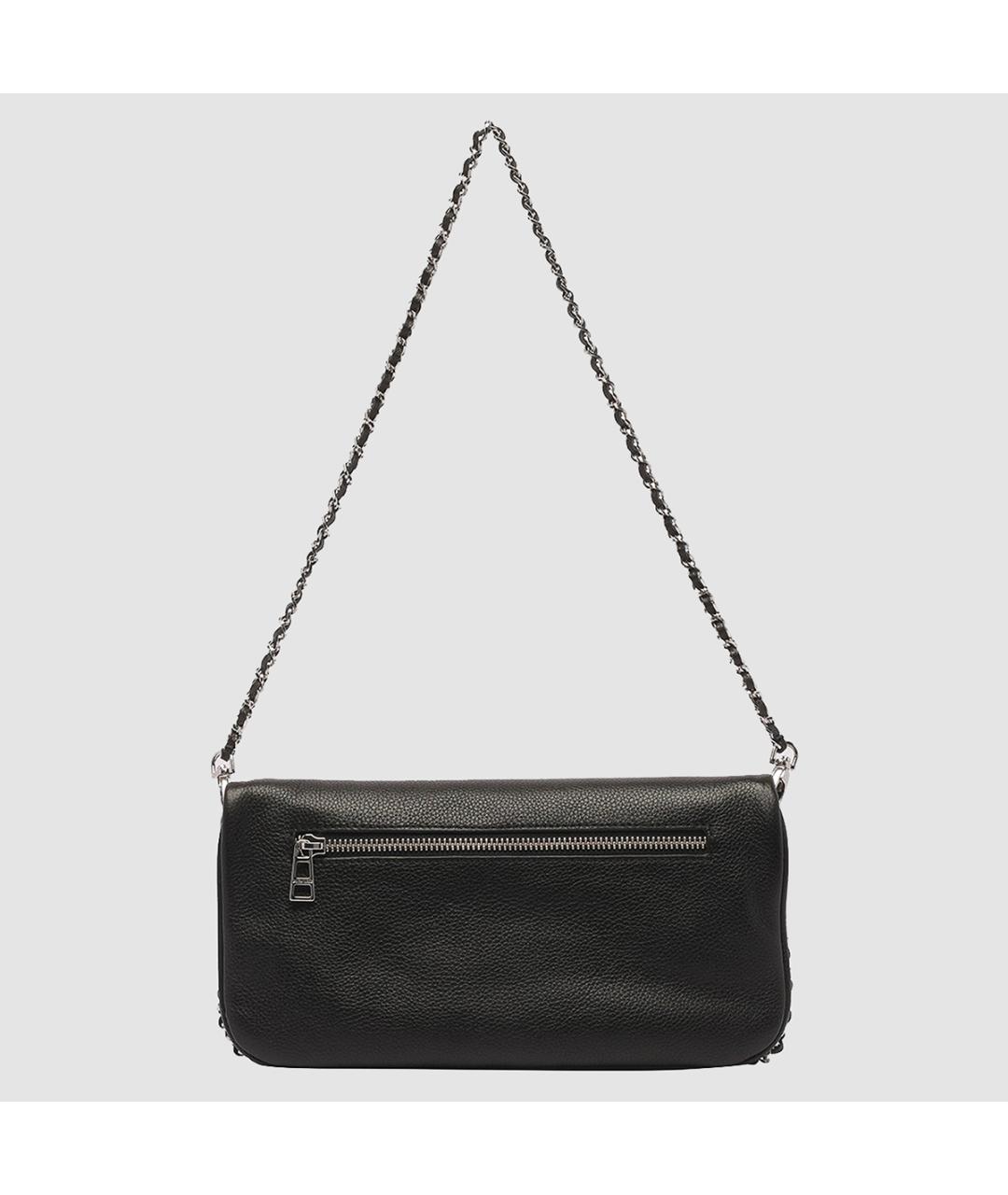 ZADIG & VOLTAIRE Черная кожаная сумка через плечо, фото 2