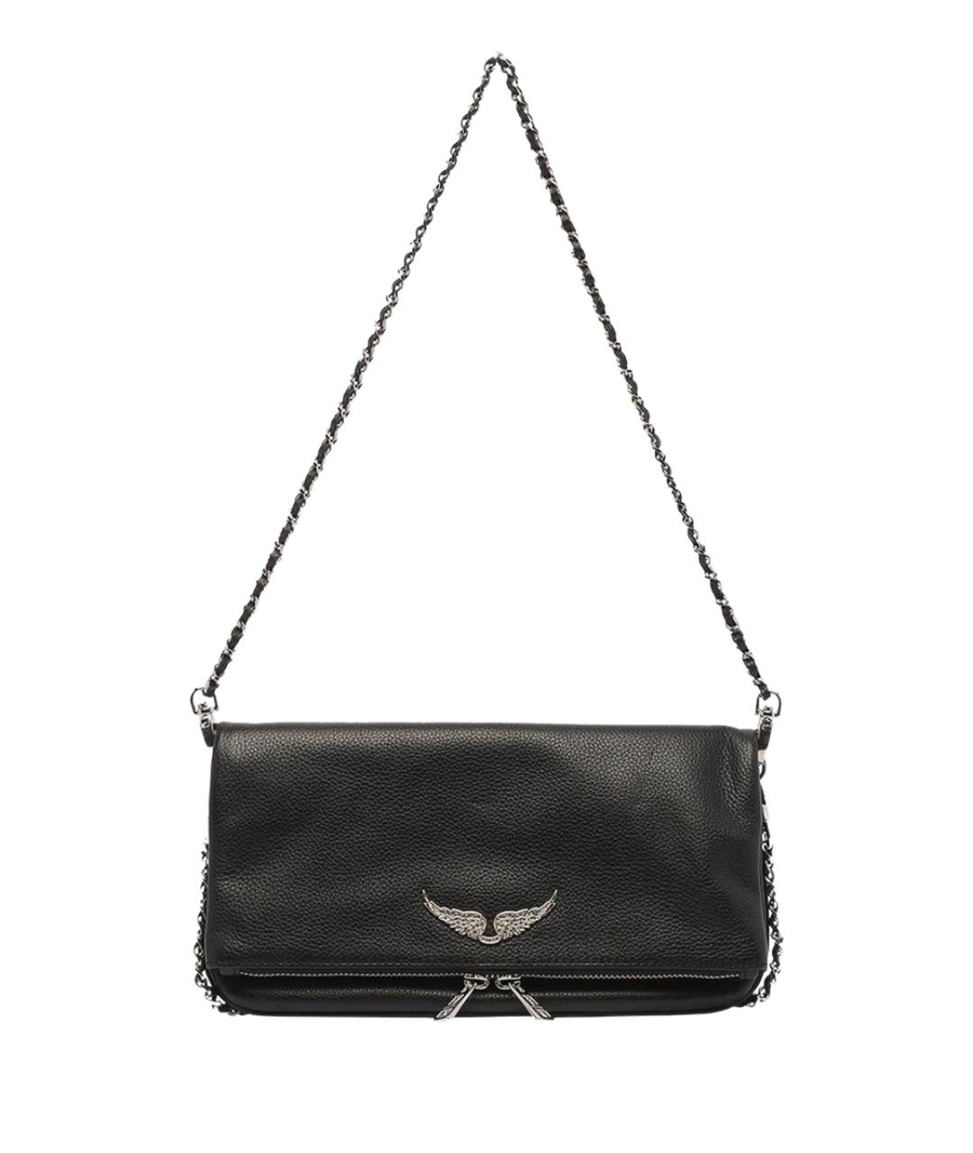 ZADIG & VOLTAIRE Черная кожаная сумка через плечо, фото 1