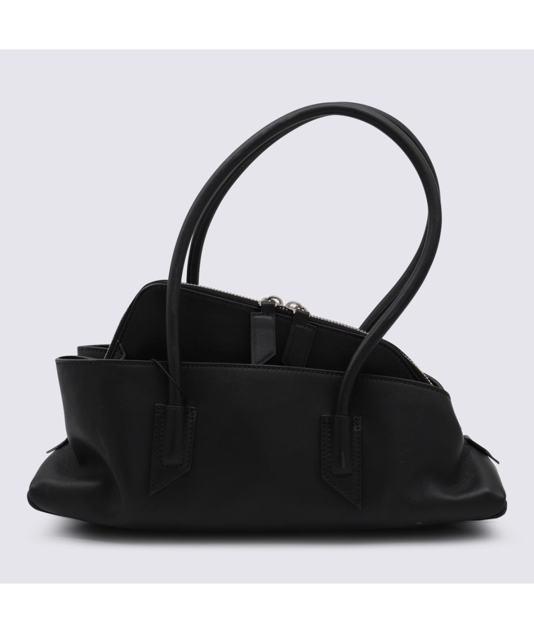 THE ATTICO Черная кожаная сумка тоут, фото 5