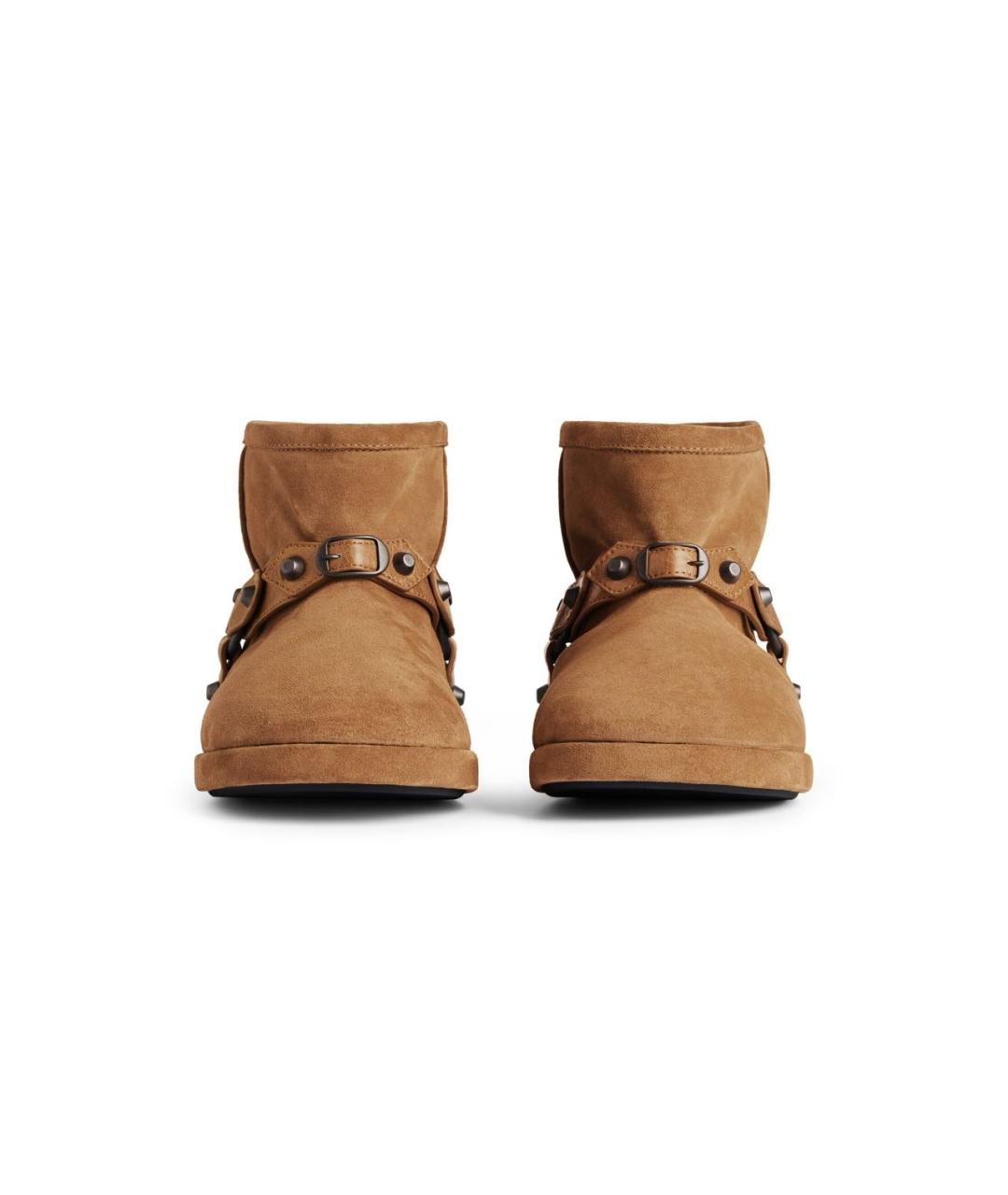 BALENCIAGA Коричневые кожаные ботинки, фото 3