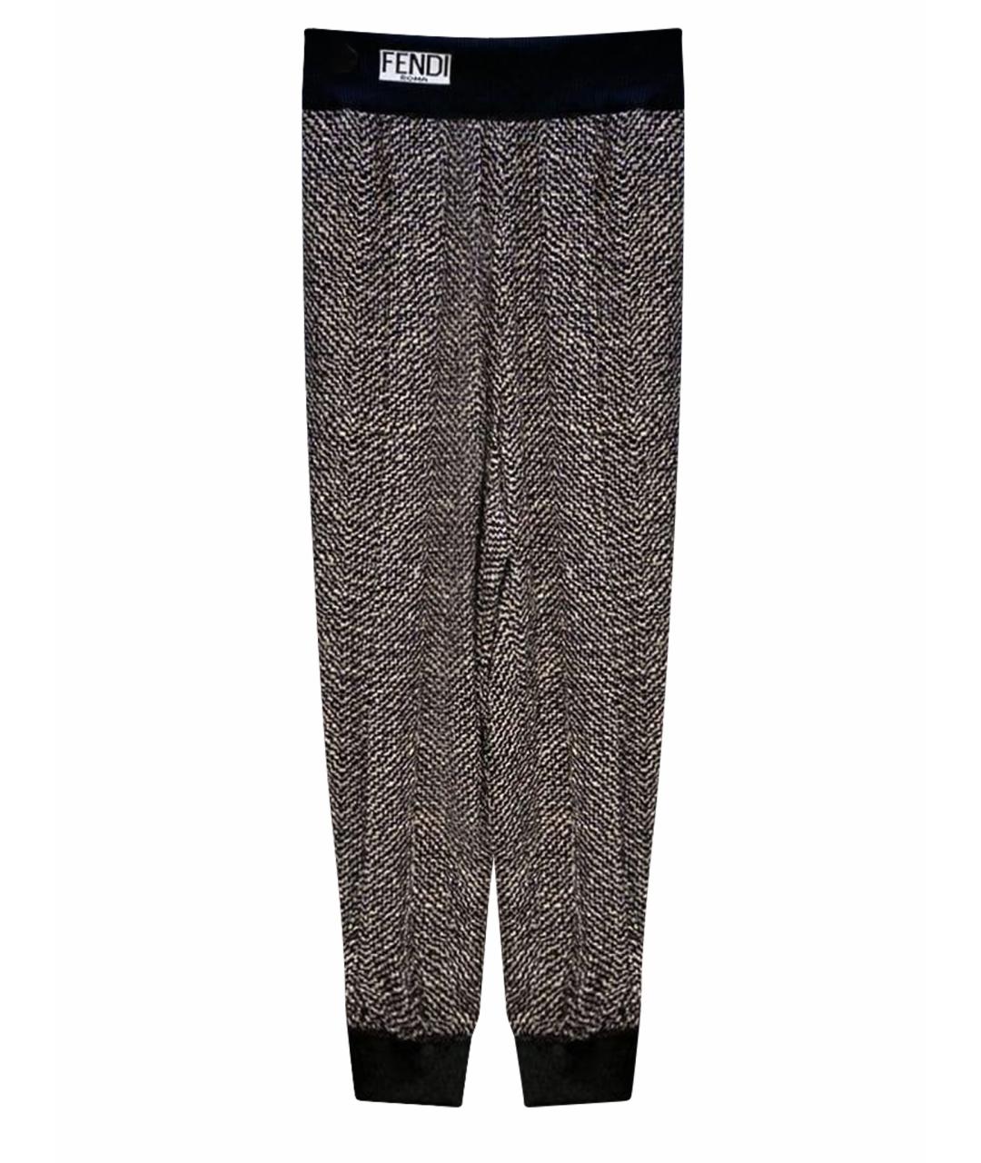 FENDI Серые прямые брюки, фото 1