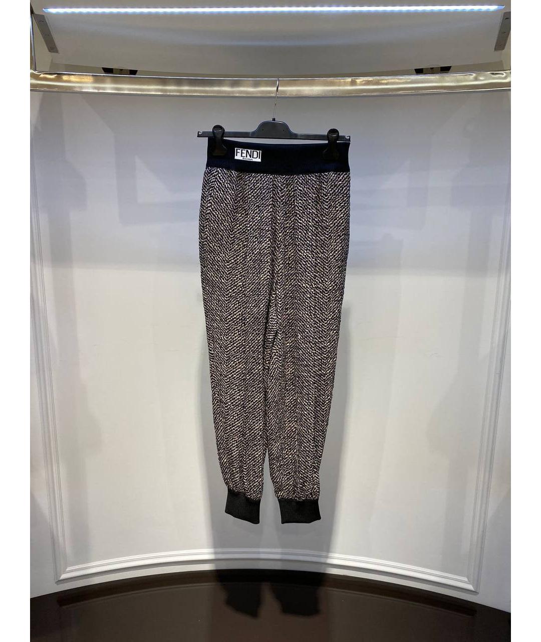 FENDI Серые прямые брюки, фото 3