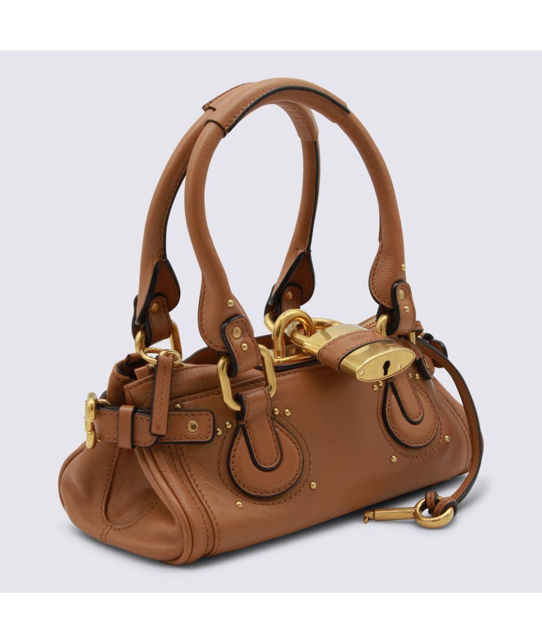 CHLOE Коричневая кожаная сумка тоут, фото 2