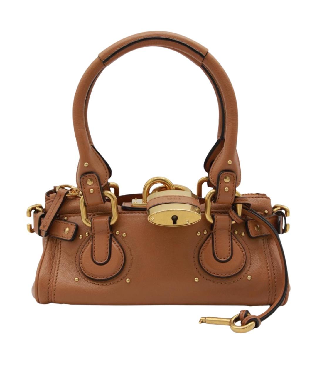 CHLOE Коричневая кожаная сумка тоут, фото 1