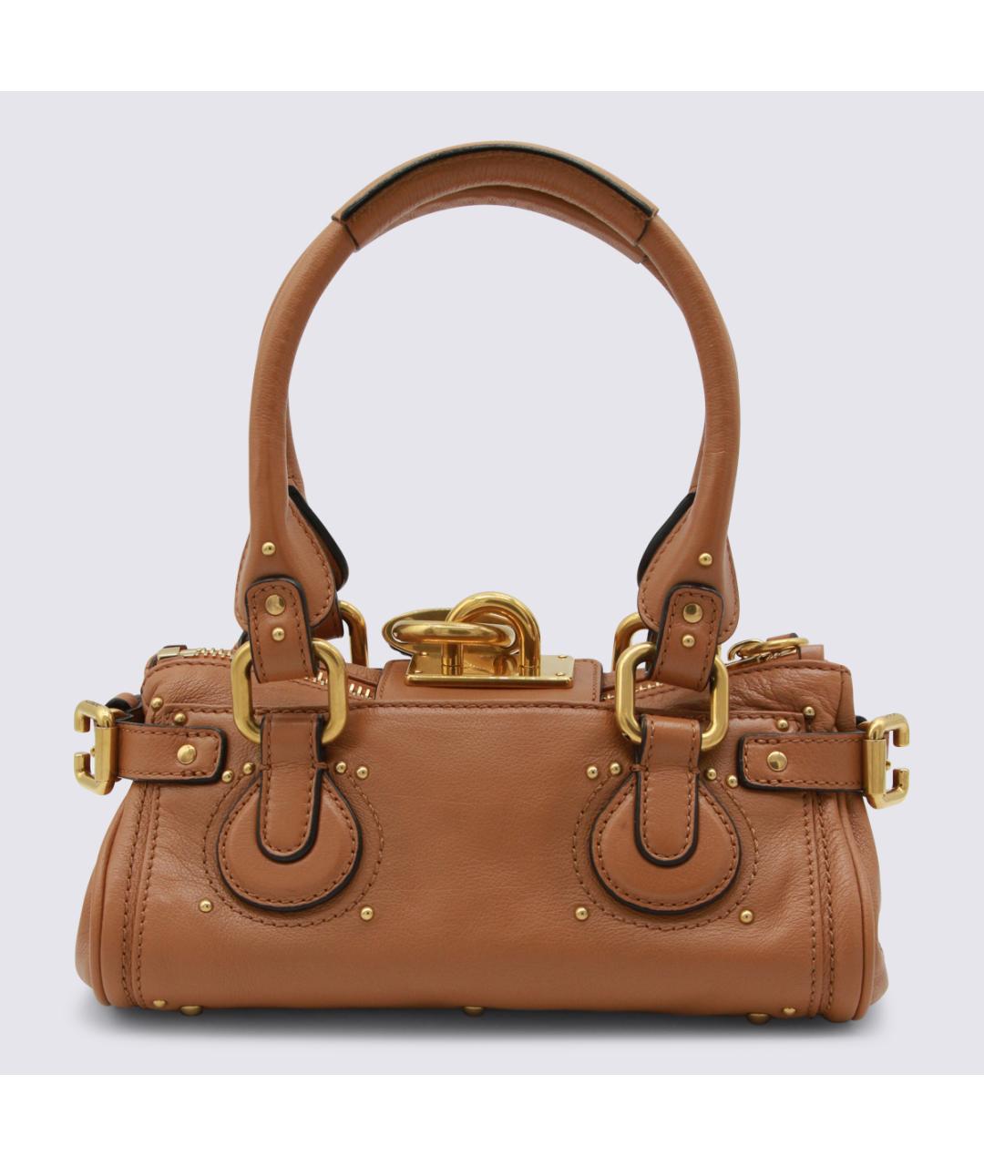 CHLOE Коричневая кожаная сумка тоут, фото 3