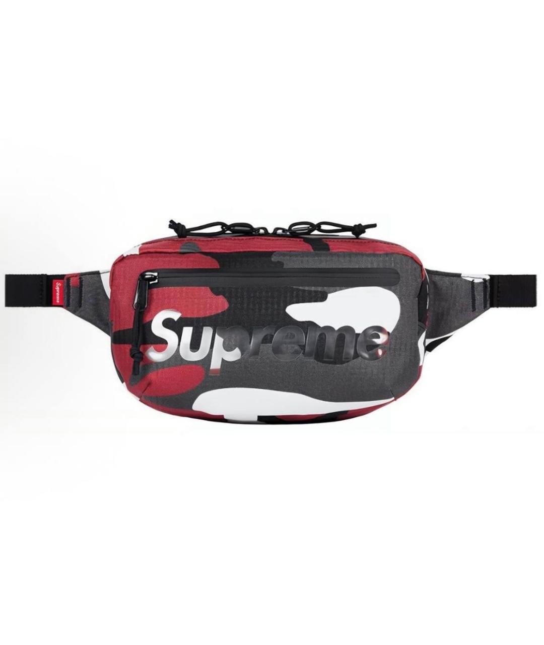 SUPREME Красная синтетическая поясная сумка, фото 9