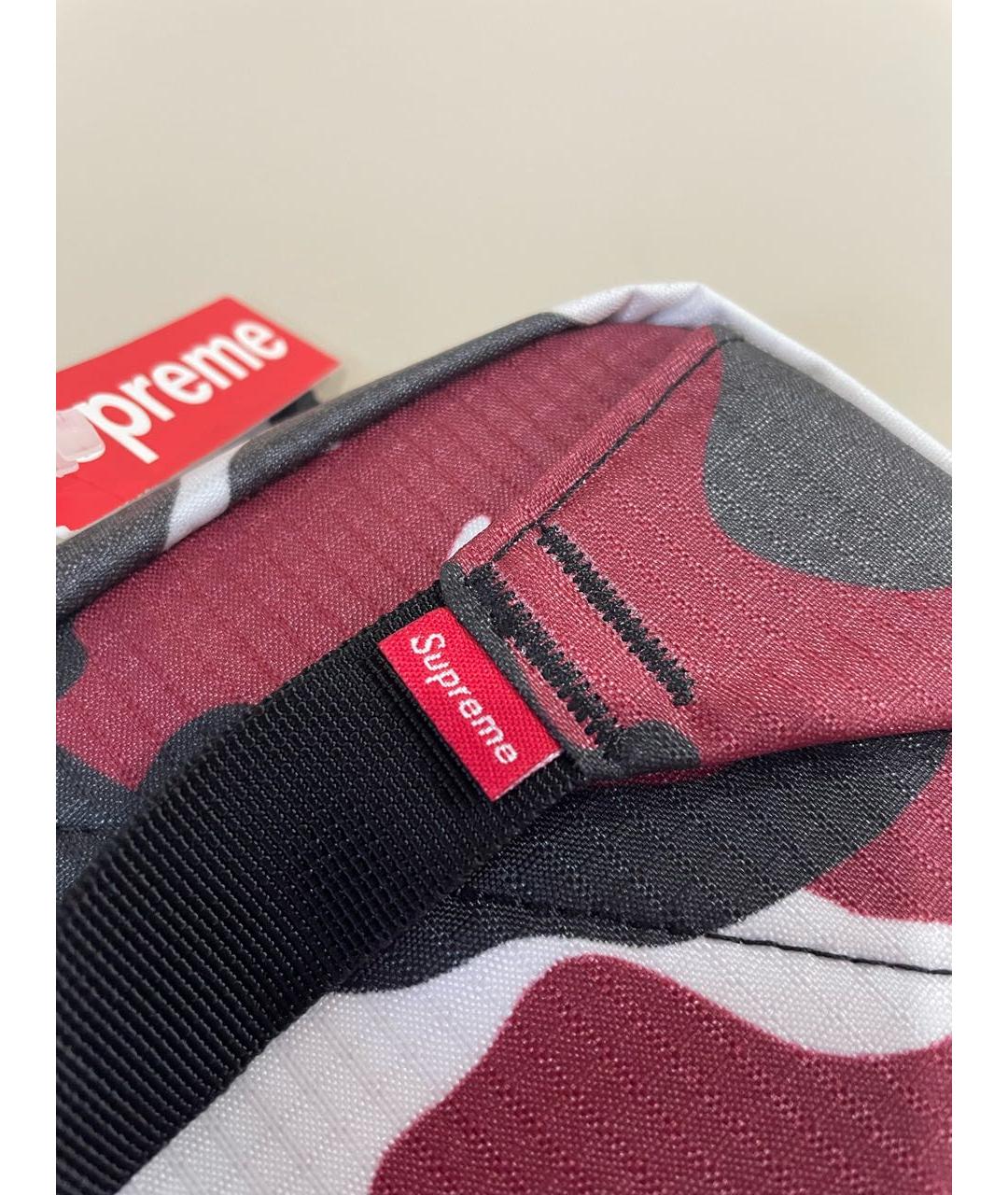 SUPREME Красная синтетическая поясная сумка, фото 6