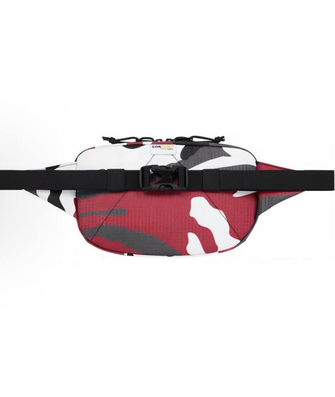 SUPREME Красная синтетическая поясная сумка, фото 2