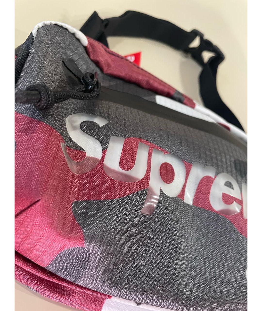 SUPREME Красная синтетическая поясная сумка, фото 5