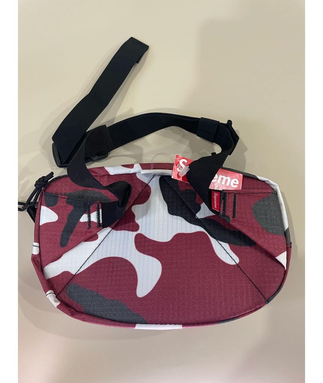 SUPREME Красная синтетическая поясная сумка, фото 4