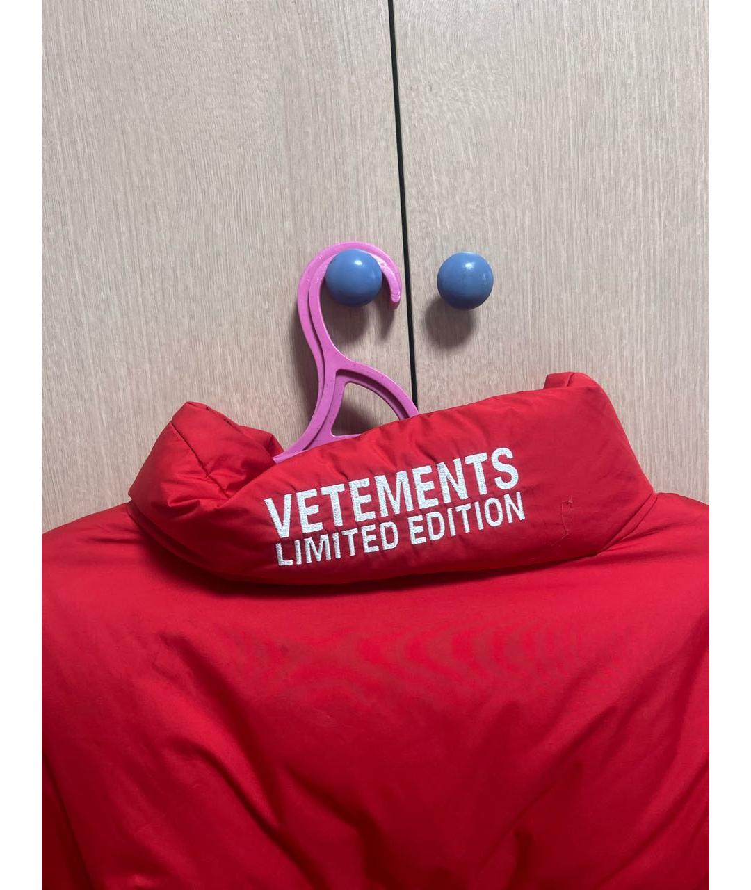VETEMENTS Красная полиэстеровая куртка, фото 3