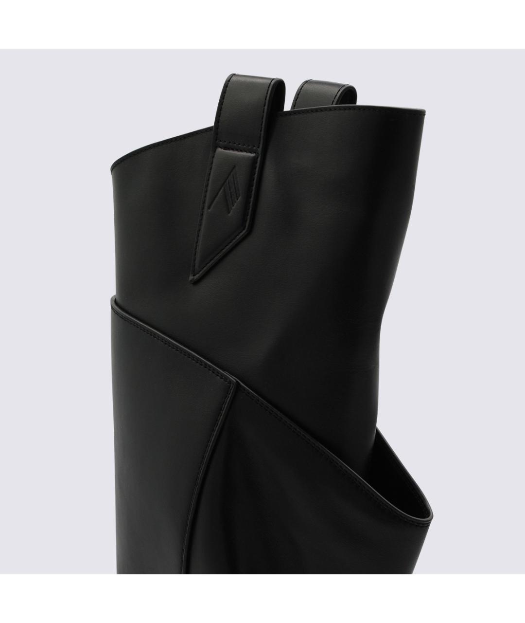 THE ATTICO Черные кожаные сапоги, фото 4