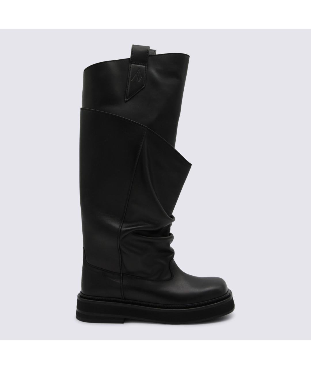 THE ATTICO Черные кожаные сапоги, фото 5