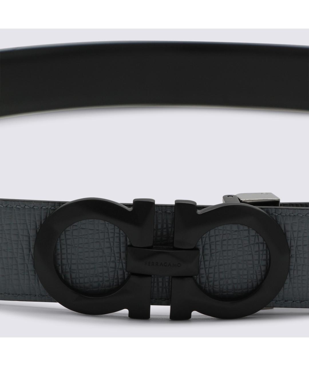 FERRAGAMO Черный кожаный ремень, фото 2