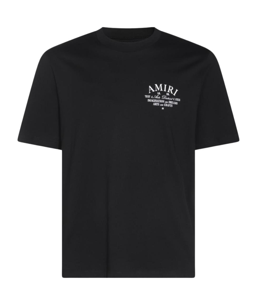 AMIRI Черная хлопковая футболка, фото 1