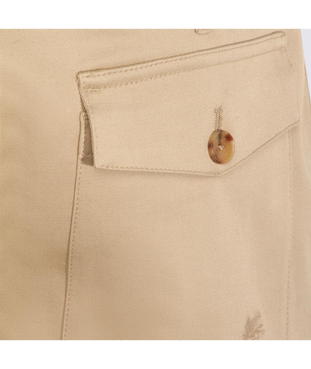 ETRO Бежевые хлопковые повседневные брюки, фото 4