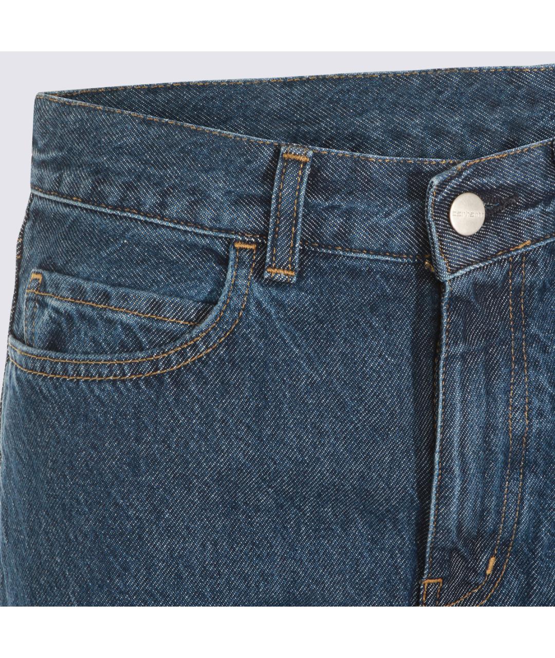 CARHARTT WIP Синие хлопковые прямые джинсы, фото 3