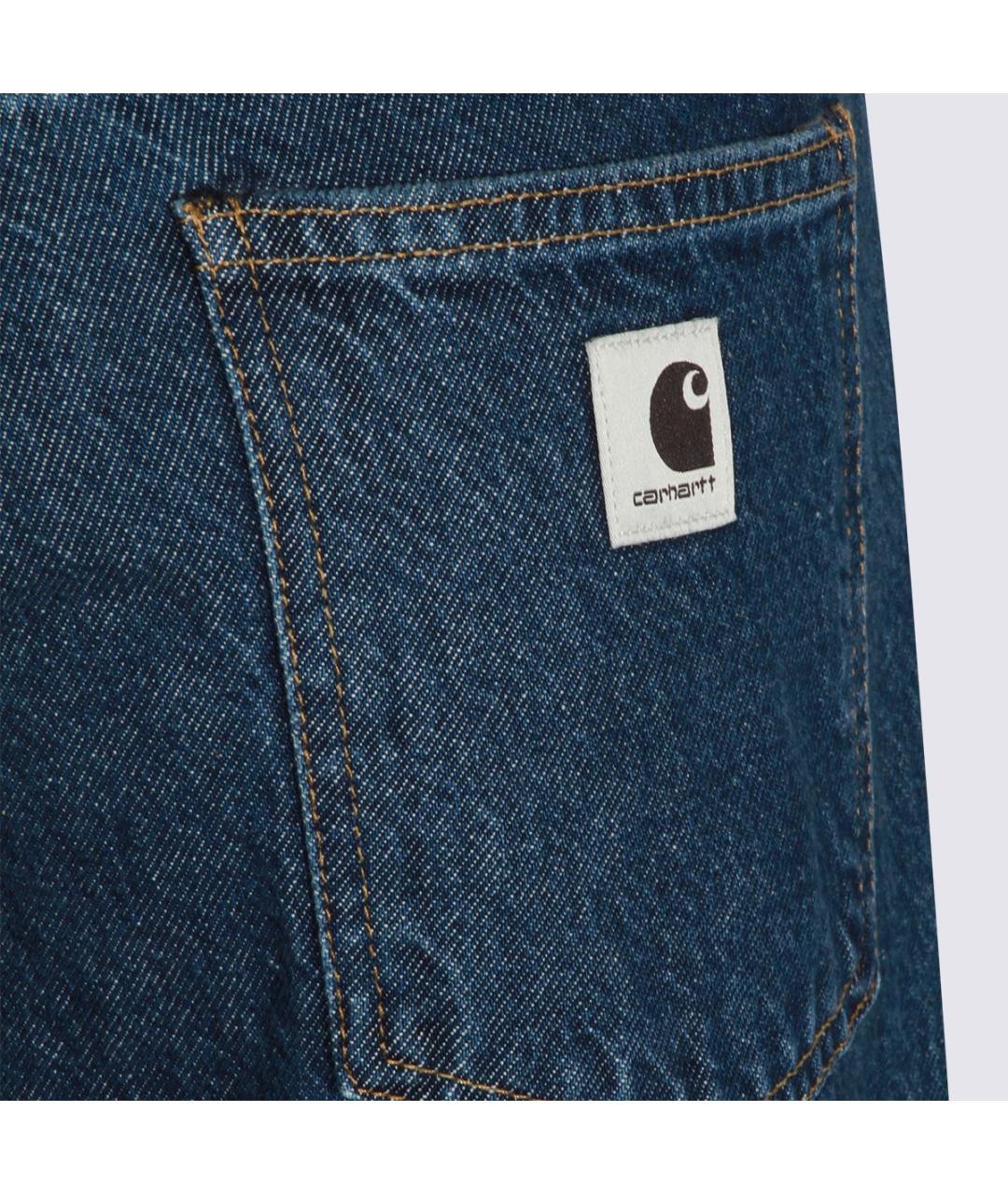 CARHARTT WIP Синие хлопковые прямые джинсы, фото 4