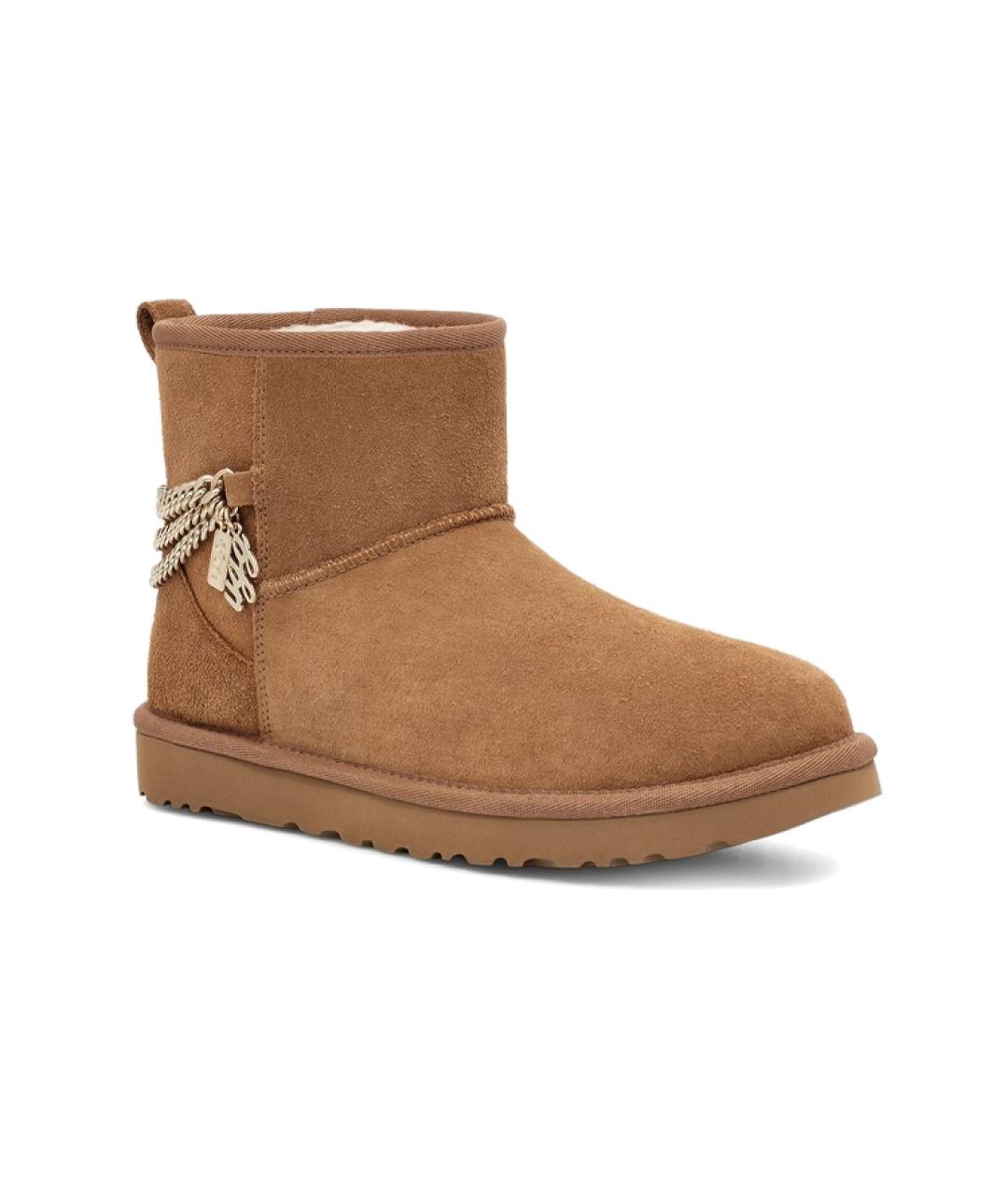 UGG AUSTRALIA Коричневые замшевые ботинки, фото 3