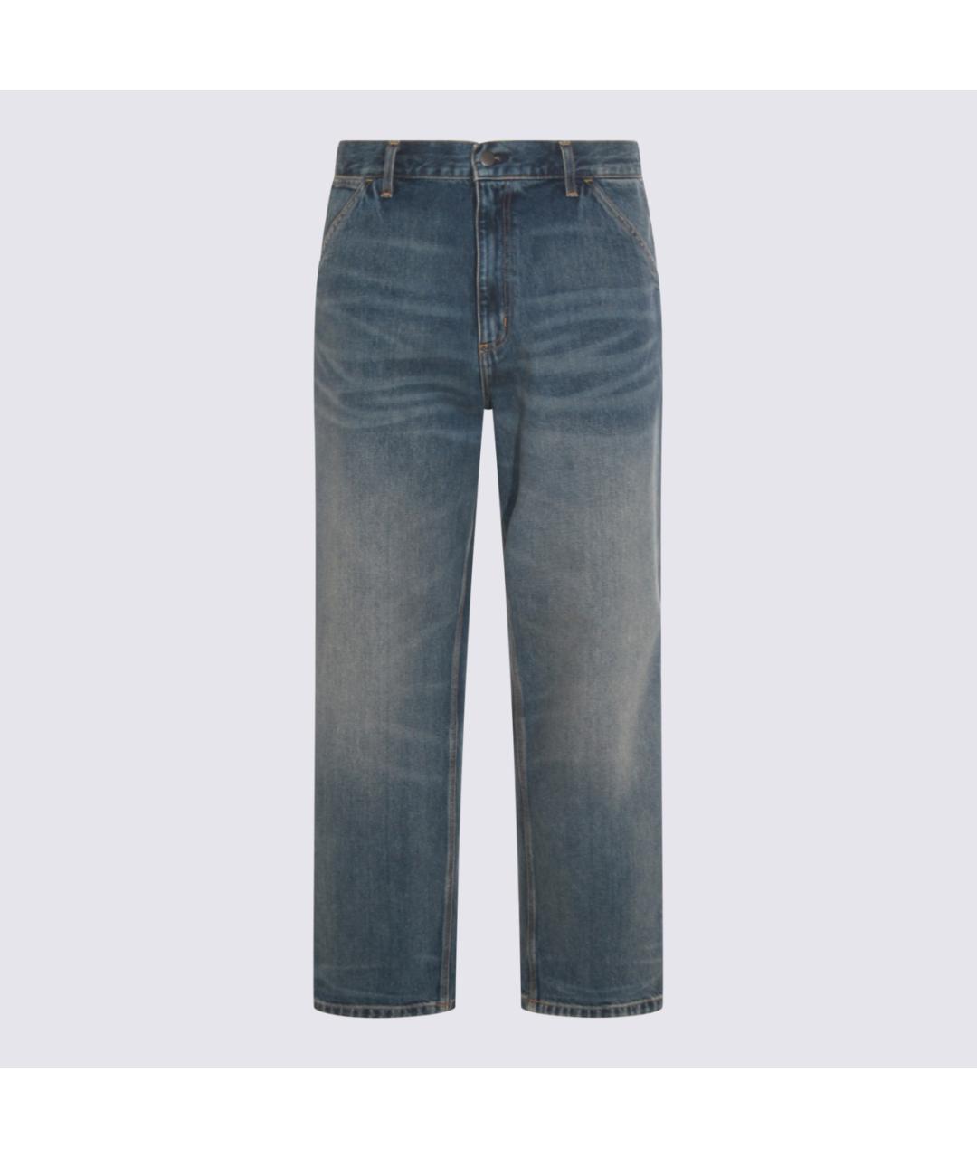 CARHARTT WIP Синие хлопковые прямые джинсы, фото 5