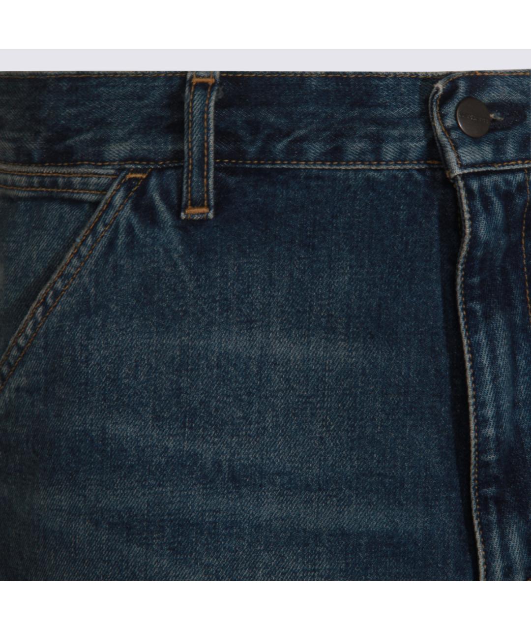 CARHARTT WIP Синие хлопковые прямые джинсы, фото 3
