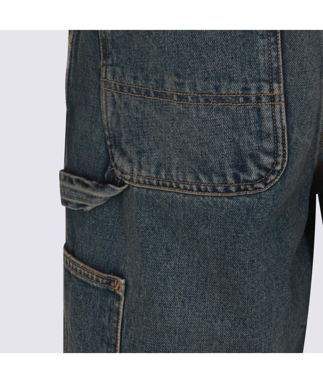 CARHARTT WIP Синие хлопковые прямые джинсы, фото 4